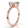 Rose :: Timeless cushion cut solitaire lab diamond ring IGI certified engagement