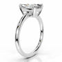 White :: IGI certified elongated cushion diamond ring lab grown solitaire design