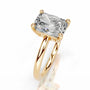 Yellow :: Cushion cut solitaire engagement ring lab created diamond IGI certified