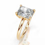 Yellow :: Elongated radiant diamond ring lab grown fine jewelry for proposal