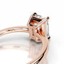 Rose :: Radiant cut lab diamond engagement ring classic elongated solitaire