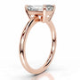 Rose :: Timeless emerald cut solitaire lab diamond ring IGI certified design