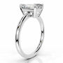 White :: IGI certified emerald cut lab diamond ring elegant solitaire design