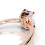 Rose :: Emerald cut lab diamond engagement ring classic step cut solitaire