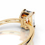 Yellow :: Premium emerald cut lab diamond ring elegant timeless engagement