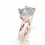 Rose :: Elegant heart cut lab grown diamond ring simple solitaire setting