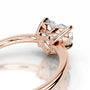 Rose ::Heart shape lab diamond engagement ring classic romantic solitaire