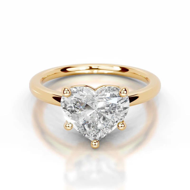 Yellow :: IGI certified heart lab grown diamond ring fine jewelry for proposal