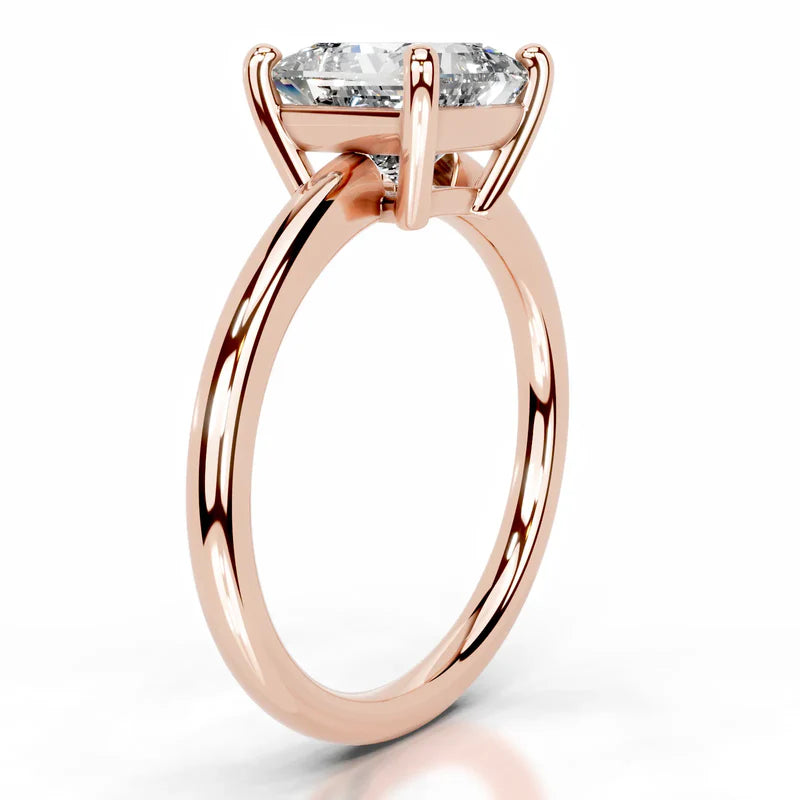 Rose :: Timeless princess cut solitaire lab diamond ring IGI certified engagement
