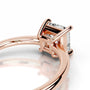 Rose :: Princess cut lab diamond engagement ring classic square solitaire design