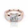 Rose :: Princess cut IGI certified lab diamond ring timeless square solitaire jewelry