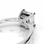 White :: Elegant princess cut diamond ring lab grown classic engagement solitaire