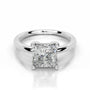 White :: Princess cut lab grown diamond engagement ring IGI certified solitaire