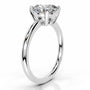 White :: Round brilliant solitaire lab grown diamond ring classic engagement jewelry