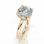 Yellow :: Round diamond ring lab grown fine jewelry for proposal solitaire