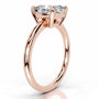 Rose :: Timeless square cushion solitaire lab diamond ring IGI certified engagement