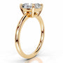 Yellow :: Square cushion diamond ring lab grown fine jewelry for proposal