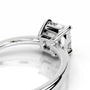 White :: Elegant square cushion cut diamond ring lab grown timeless engagement solitaire