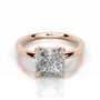Rose :: Square radiant IGI certified lab diamond ring brilliant square solitaire jewelry