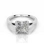 White :: Square radiant cut lab grown diamond engagement ring IGI certified solitaire