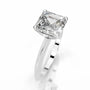 White :: Celestara asscher lab grown diamond engagement ring vintage solitaire style
