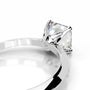 White :: Elegant asscher cut Celestara lab diamond ring IGI certified engagement
