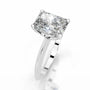 White :: Celestara radiant lab grown diamond engagement ring modern solitaire style