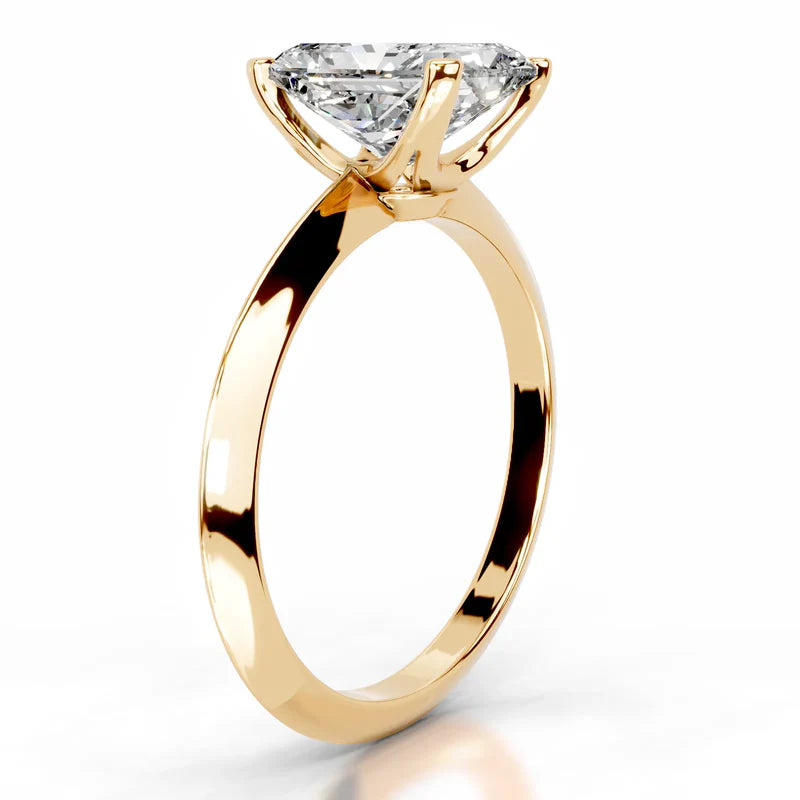 Yellow :: Celestara radiant shaped lab grown diamond ring fine jewelry for proposal