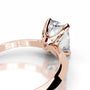 Rose :: Radiant cut Celestara lab diamond engagement ring IGI certified fine jewelry