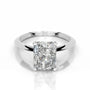 White :: Celestara radiant solitaire lab grown diamond engagement ring IGI certified