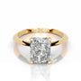 Yellow :: Celestara radiant solitaire lab grown diamond ring premium engagement design