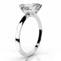 White :: Emerald cut lab diamond ring Celestara solitaire IGI certified engagement jewelry