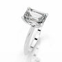 White :: IGI certified Celestara emerald lab grown diamond ring elegant solitaire design