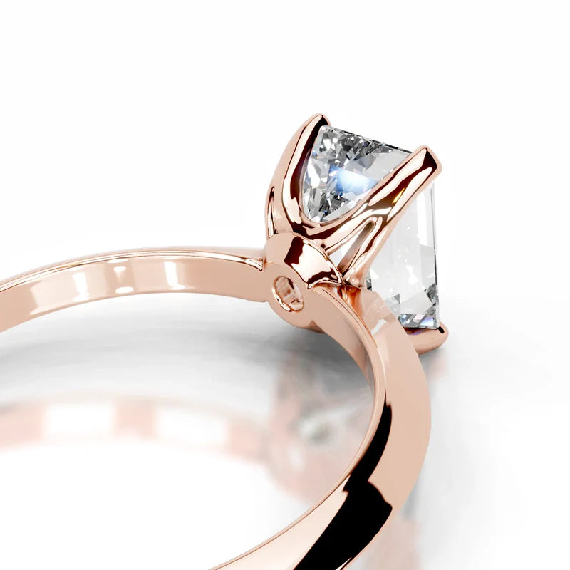 Rose :: Timeless emerald cut Celestara lab grown diamond ring classic engagement