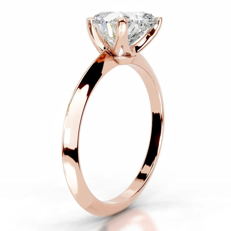 Rose :: Luxury Celestara heart lab diamond engagement ring IGI certified solitaire
