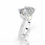 White :: Celestara heart lab grown diamond engagement ring romantic solitaire style