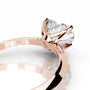 Rose :: Celestara heart lab grown diamond ring simple elegant solitaire setting