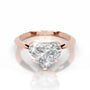 Rose :: Celestara heart solitaire lab grown diamond ring minimalist engagement jewelry