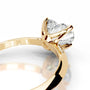 Yellow :: Heart solitaire engagement ring Celestara lab created diamond IGI certified