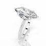 White :: Celestara marquise lab grown diamond engagement ring classic solitaire style