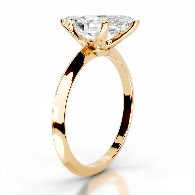 Yellow :: Celestara marquise shaped lab grown diamond ring fine jewelry for proposal