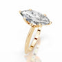 Yellow :: Marquise solitaire engagement ring Celestara lab created diamond IGI certified