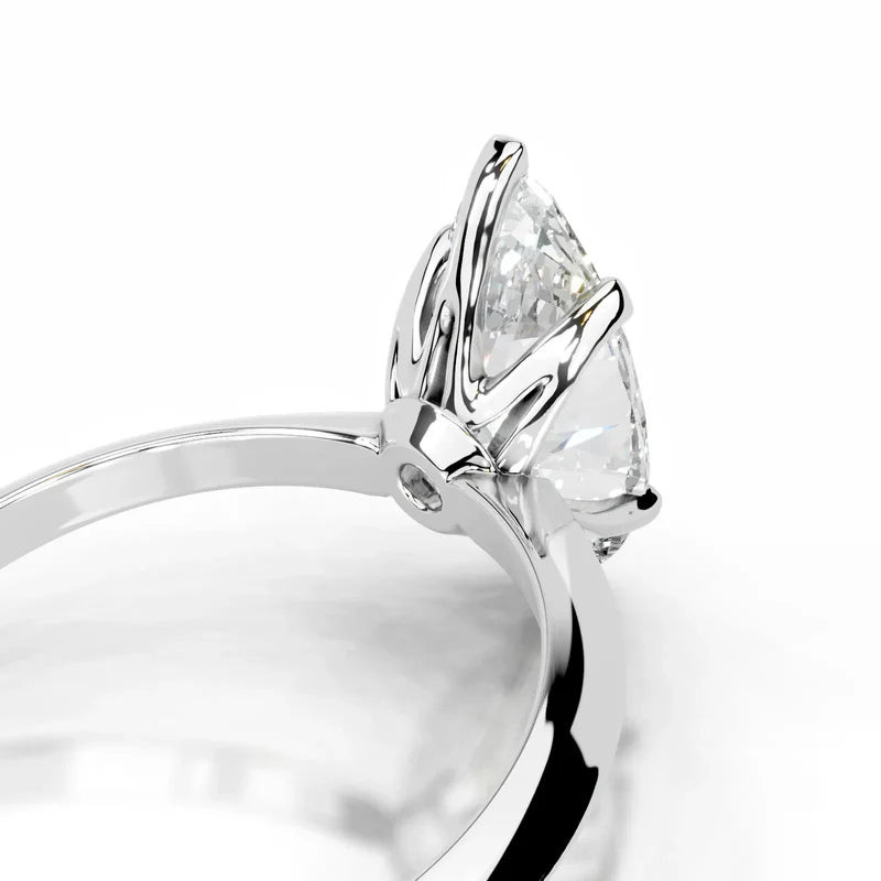 White :: Elegant marquise cut Celestara lab diamond ring IGI certified engagement
