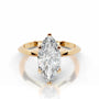 Yellow :: Celestara marquise solitaire lab grown diamond ring premium engagement design