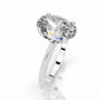 White :: IGI certified Celestara oval lab grown diamond ring elegant solitaire design