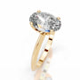 Yellow :: Celestara oval shaped lab grown diamond ring fine jewelry for proposal