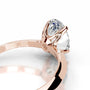 Rose :: Celestara oval lab grown diamond ring simple elegant solitaire setting
