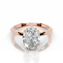 Rose :: Elegant oval cut Celestara lab diamond ring IGI certified engagement