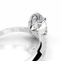 White :: Celestara oval lab grown diamond engagement ring classic solitaire style