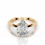 Yellow :: Pear cut Celestara lab diamond engagement ring IGI certified fine jewelry